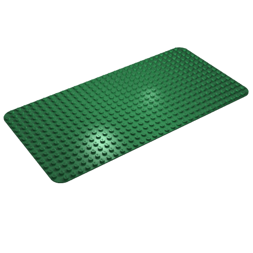 Baseplate 16 × 32 with Rounded Corners [Plain] Grün