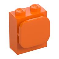 Brick Special 1 × 2 × 2 with Photo Clip Orange