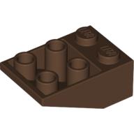 Brick Sloped Inverted 33° 3 × 2, No Connections between Studs, Ovoid Bottom Pin Braun