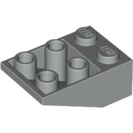 Brick Sloped Inverted 33° 3 × 2, No Connections between Studs, Ovoid Bottom Pin Hellgrau