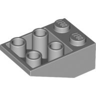 Brick Sloped Inverted 33° 3 × 2, No Connections between Studs, Ovoid Bottom Pin Hellblaugrau