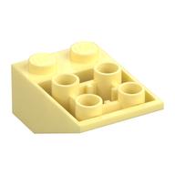Brick Sloped Inverted 33° 3 × 2, Connections between Studs, Ovoid Bottom Pin Leuchtendes Hellgelb