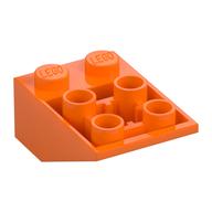 Brick Sloped Inverted 33° 3 × 2, Connections between Studs, Ovoid Bottom Pin Orange