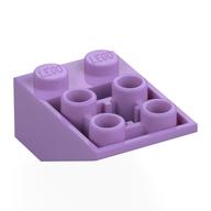 Brick Sloped Inverted 33° 3 × 2, Connections between Studs, Ovoid Bottom Pin Medium Lavender