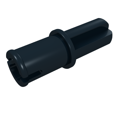 Technic Axle Pin without Friction Ridges Lengthwise Black