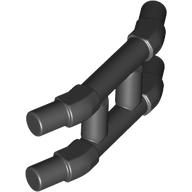 Bar, Parallel Angled with 2 Connecting Bars (Train Hinge) in Black