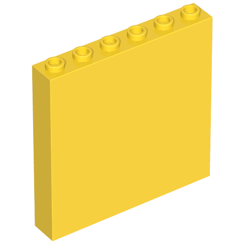 Brick 1 × 6 × 5 Yellow