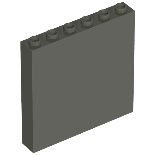 Brick 1 × 6 × 5 Dark Gray