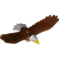 Animal, Bird, Eagle with Yellow Beak Print Reddish Brown