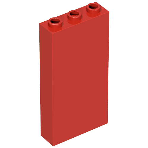 Brick 1 × 3 × 5 without Side Supports Red