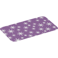 Rug / Carpet, 4 × 6 with White Stars Print White