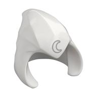 Hood / Cowl Pointed with Silver Crescent Moon print Weiß