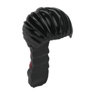 Hair Long with Thick Braid and Dark Red/Silver Bands print Black