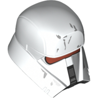 Helmet Range Trooper, Red Visor Print White