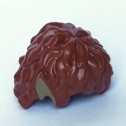 Hair Curly with Dark Tan Pointy Ears print Reddish Brown