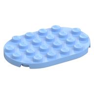 Plate Round 4 × 6 Bright Light Blue