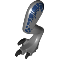 Animal Body Part, Dinosaur, Baryonyx Leg, Left with Dark Blue Spots, Black Claws Dark Bluish Gray
