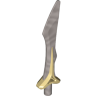 Weapon Sword with Bar Marbled Flat Silver Pattern Beige