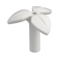 Plant, Stem with 3 Leaves and Bottom Pin White