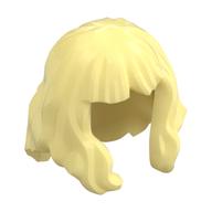 Hair Mid-Length, Wavy, Bangs Leuchtendes Hellgelb
