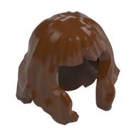 Hair Mid-Length, Wavy, Bangs Rotbraun