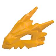 Creature Body Part, Dragon Head Upper Jaw, Hollow Eyes, Spikes Leuchtendes Hellorange
