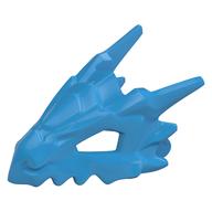 Creature Body Part, Dragon Head Upper Jaw, Hollow Eyes, Spikes Dark Azure