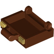 Bag / Suitcase / Briefcase Base with Gold Clasps Print Reddish Brown