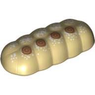 Food Bread Knotted Loaf with White Speckles and Medium Nougat Spirals Print Beige