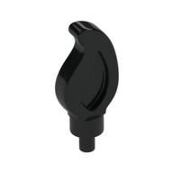 Wave / Flame Small with Pin Schwarz