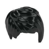 Hair Short Tousled with Side Part Schwarz