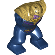 Body Giant, Thanos, Gold Bodysuit and Medium Lavender Face with Bare Teeth print Dunkelblau