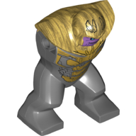 Body Giant, Thanos, Gold Bodysuit and Medium Lavender Face print Dunkelblaugrau