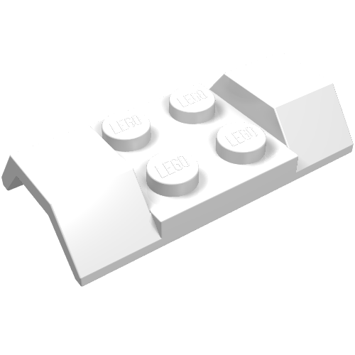 Wheel Arch, Mudguard 2 × 4 [Smooth] White