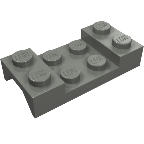 Wheel Arch, Mudguard 2 × 4 Studded Dark Bluish Gray