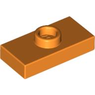 Plate Special 1 × 2 with 1 Stud without Groove (Jumper) Orange