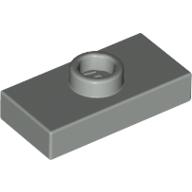 Plate Special 1 × 2 with 1 Stud without Groove (Jumper) Hellgrau