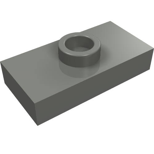 Plate Special 1 × 2 with 1 Stud without Groove (Jumper) Dark Bluish Gray