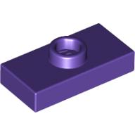 Plate Special 1 × 2 with 1 Stud without Groove (Jumper) Dunkellila