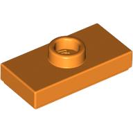 Plate Special 1 × 2 with 1 Stud with Groove (Jumper) Orange