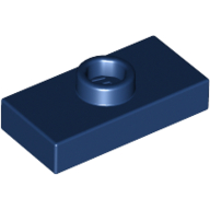 Plate Special 1 × 2 with 1 Stud with Groove (Jumper) Dark Blue