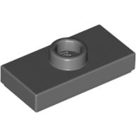 Plate Special 1 × 2 with 1 Stud with Groove (Jumper) Dark Bluish Gray