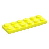 Platte 2 × 6 Leuchtgelb