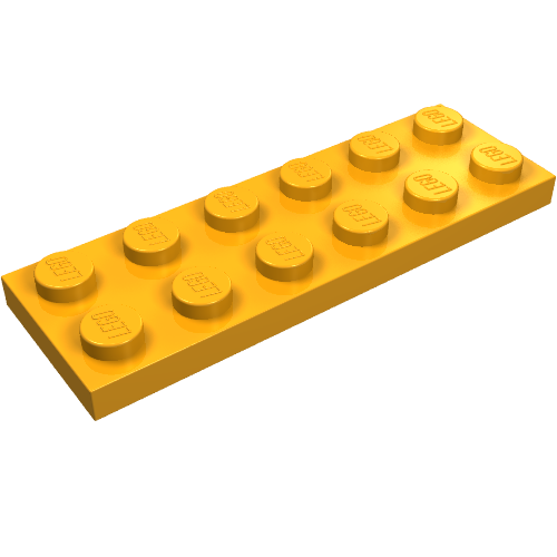 Plate 2 × 6 Medium Orange