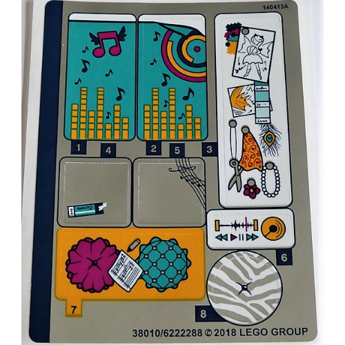 Stickerbogen für Set 41341-1 [Keine Farbe/Beliebige Farbe]