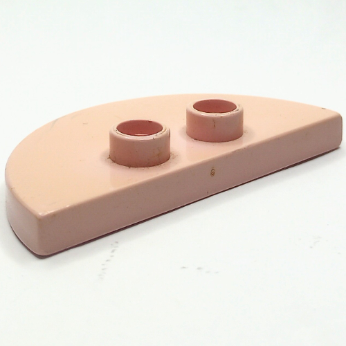 Duplo Plate 2 × 4 × 1/3 Half Circle with 2 Studs [Thin] Light Pink
