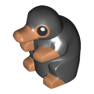 Creature, Niffler with Black Eyes and Hair Print Nougat