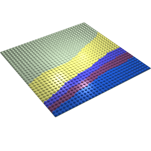 Baseplate 32 × 32 with Beach Print Light Green