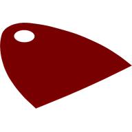 Neckwear Cape, Short, Straight Bottom, One Top Hole [Spongy Stretchable Fabric] Red