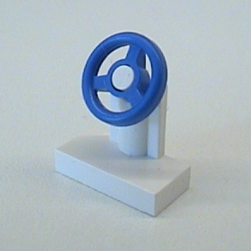 Steering Stand 1 × 2 with Blue Steering Wheel White